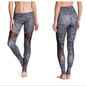 Onzie High Rise Stirrup Chain Gang Mesh Leggings